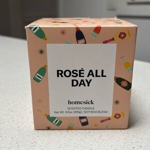 homesick Rosé All Day Scented Candle, New, 9.5oz